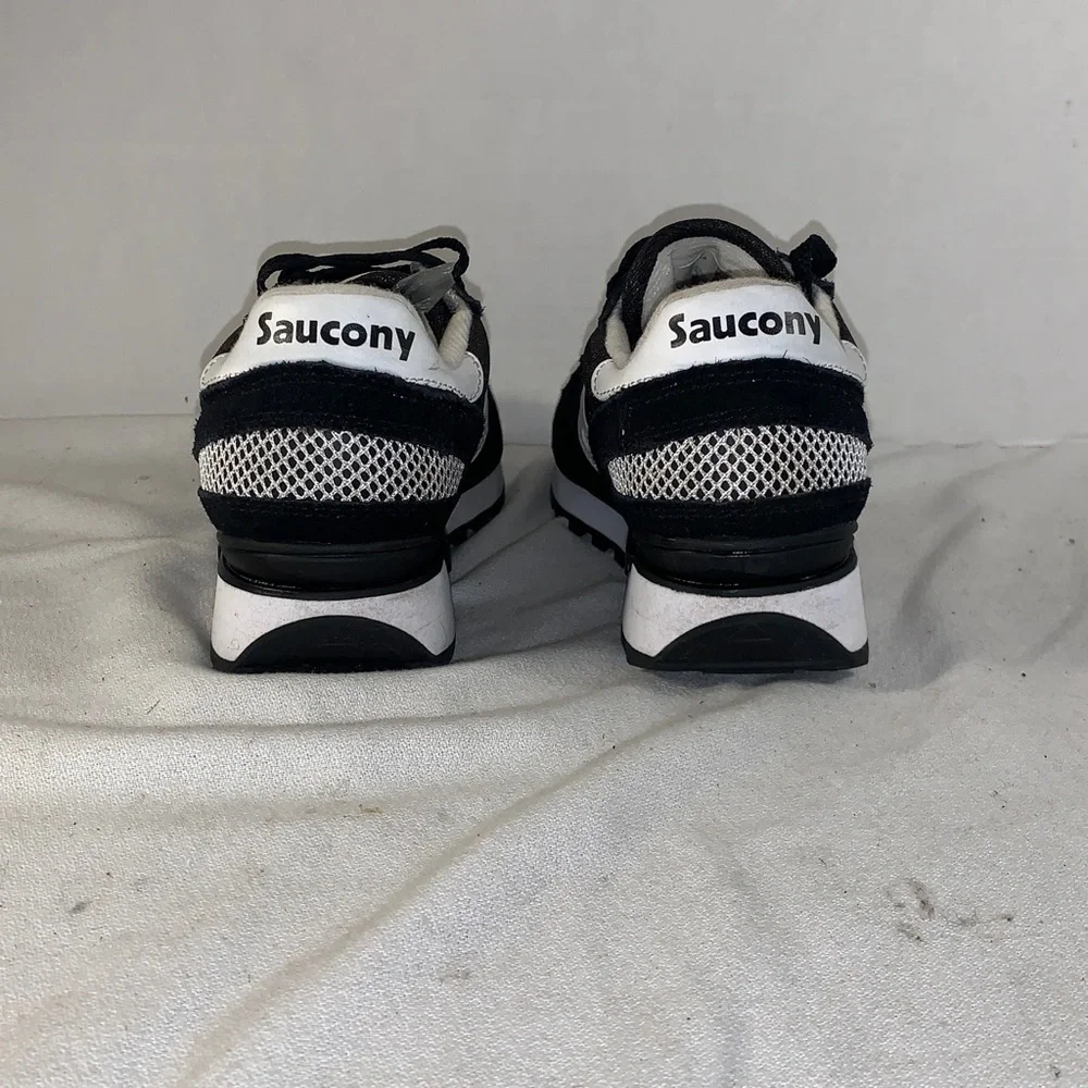 Men’s Saucony ‘Shadow Original’ Black/White Suede Sneakers